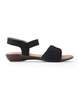 Ladies Heel black sandals 105691