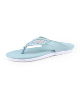 Ladies flat chappals sea green 10582
