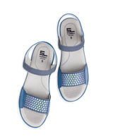 Ladies heel blue sandals 105840