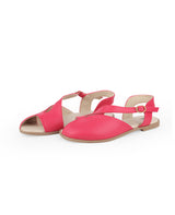 ladies flat red sandals 10587
