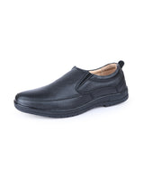 Men's leather black shoes 106420