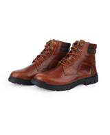 Men's leather high ankle shoes 106435