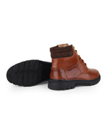 Men's leather high ankle shoes 106435