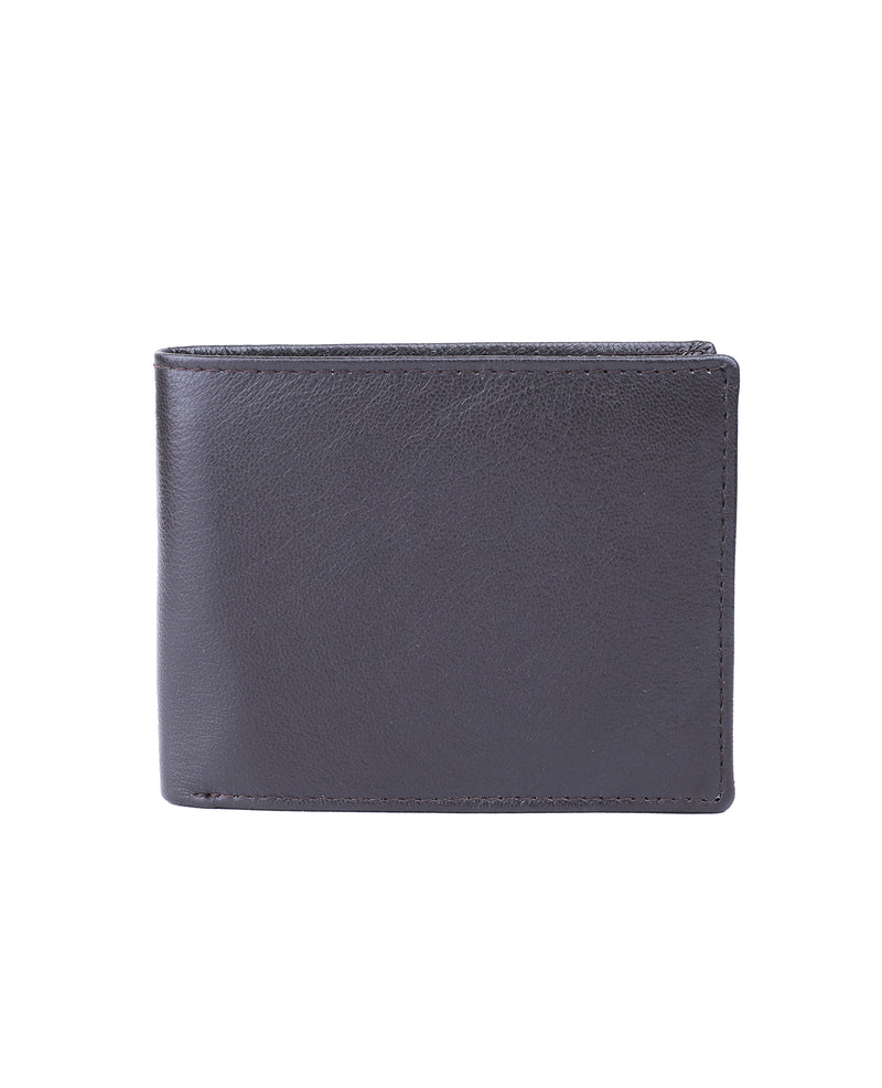 Buy Spiffy Black Genuine Leather Wallet for Men with ATM Card Holder | Full  Grain Crunch Leather Purse for Men | RFID Men Wallet at Amazon.in
