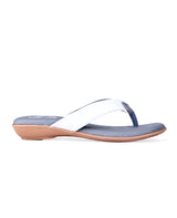 ladies flat gray chappals 107453