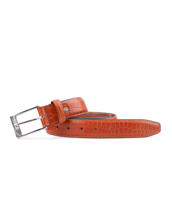 MEN LEATHER BELT TAN 108721