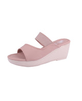 ladies heel peach color chappals 109626
