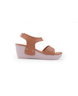 Ladies heel tan sandals 109632