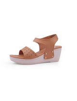 Ladies heel tan sandals 109632