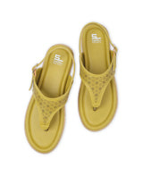 ladies flat green sandals 109636