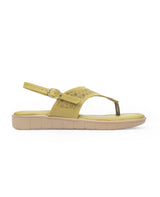 ladies flat green sandals 109636