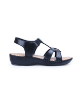 Ladies comfort black sandals 11140