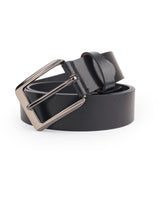 Men's black leather belt 114060