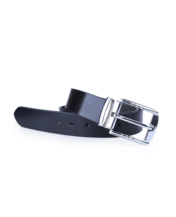 MEN LEATHER BELT (BLACK) 114062