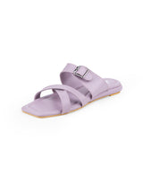 ladies flat purple chappals 11461