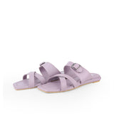 ladies flat purple chappals 11461