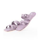 ladies flat purple chappals 11461