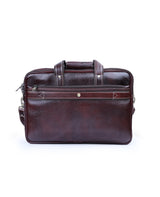 LEATHER BROWN PORTFOLIO OFFICE BAG 11636