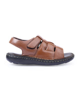 men's leather brown sandals 117459