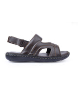 men's leather brown sandals 117464
