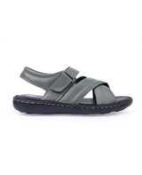 Men's comfort leather sandals green 117467