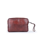 LEATHER MONEY CARRYING BAG (BROWN) 15761