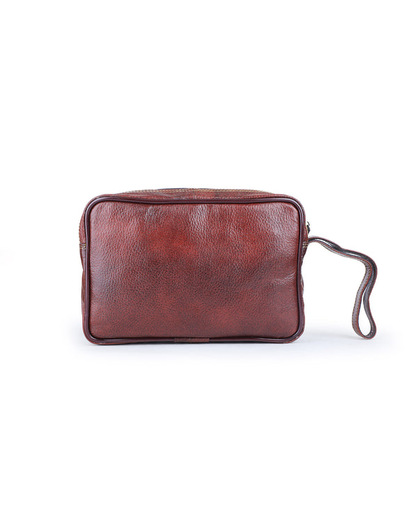 15761 LEATHER MONEY CARRYING BAG (BROWN)