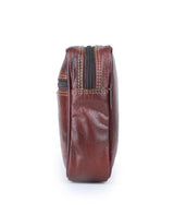LEATHER MONEY CARRYING BAG (BROWN) 15761