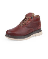 Men's leather brown high ankle shoe 165557