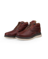 Men's leather brown high ankle shoe 165557