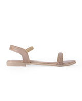 Ladies Flat Rose gold sandals 17057