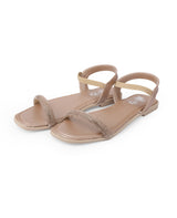 Ladies Flat Rose gold sandals 17057