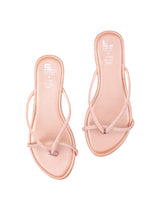 ladies flat rose gold chappals 17058