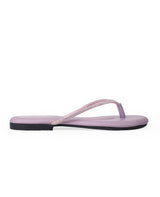 ladies fancy flat purple chappals 17068