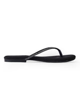 ladies fancy flat black chappals 17069