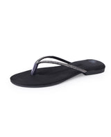 ladies fancy flat black chappals 17069