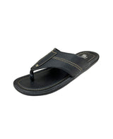 Men's black chappals 17832