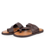 Men's brown chappals 17837