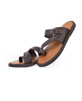 Men's brown chappals 17837