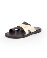 Men's brown chappals 17841