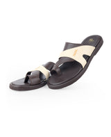 Men's brown chappals 17841