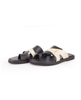 Men's brown chappals 17841