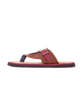 Men's brown chappals 17842