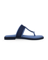 ladies flat blue chappals 19380