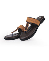 ladies flat brown chappals 19381