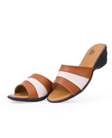 LADIES HEEL BROWN CHAPPALS 19889