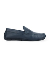 Men's leather blue driving Shoes 201243