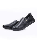 MEN LEATHER HANDS FREE BLACK FORMAL SHOE  202257