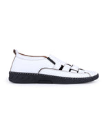 Men's leather white shoes 203346