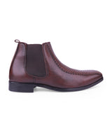 Men's premium leather brown high Ankle Shoe 203371